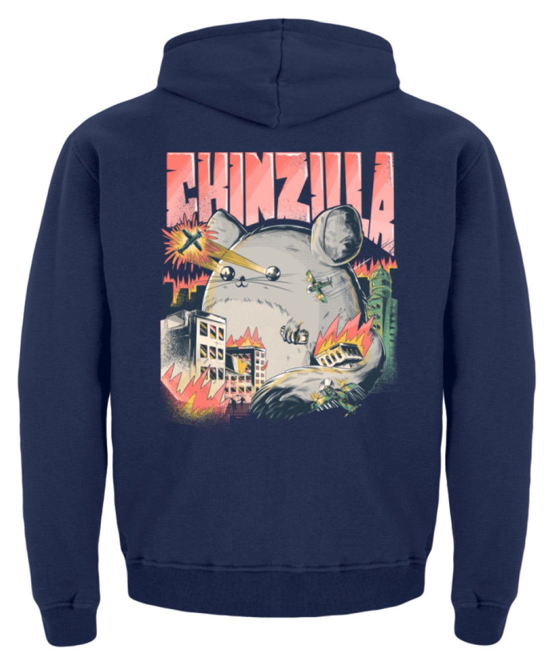 Zeigt chinzilla funny chinchilla owners gift kinder hoodie in Farbe Jet Black