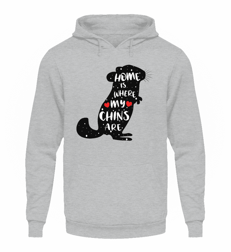 Zeigt chinchillas cooler spruch geschenk unisex kapuzenpullover hoodie in Farbe Sportgrau Heather