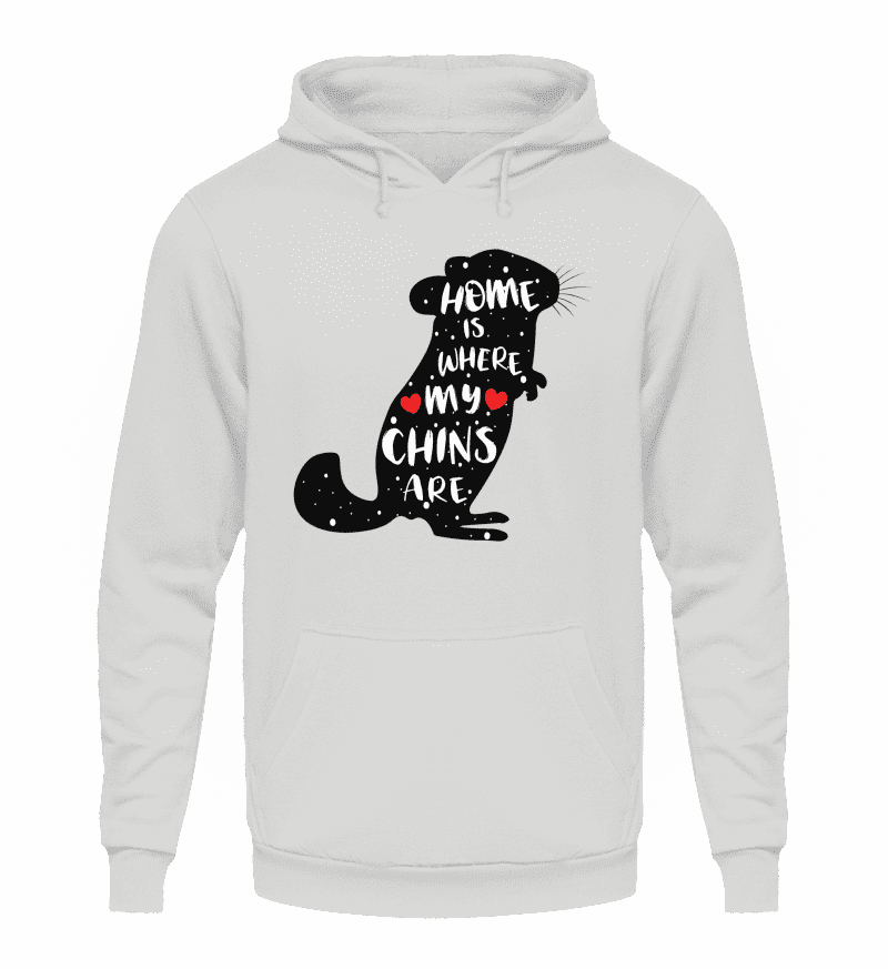 Zeigt chinchillas cooler spruch geschenk unisex kapuzenpullover hoodie in Farbe Sport Grau