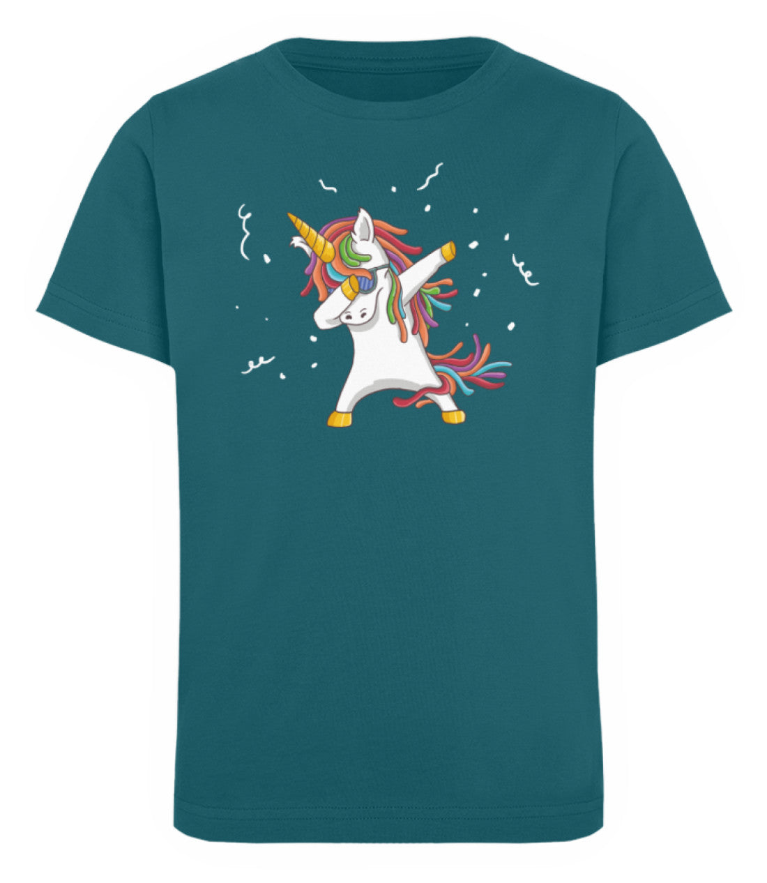 Zeigt dab einhorn dabbing unicorn kinder organic t shirt in Farbe French Navy