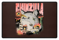 Zeigt funny chinzilla chinchilla owners fussmatte in Farbe Navy