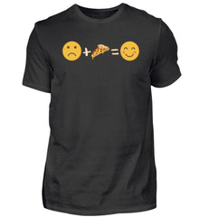 Funny Pizza Emotions | Herren Shirt in Black in Größe S