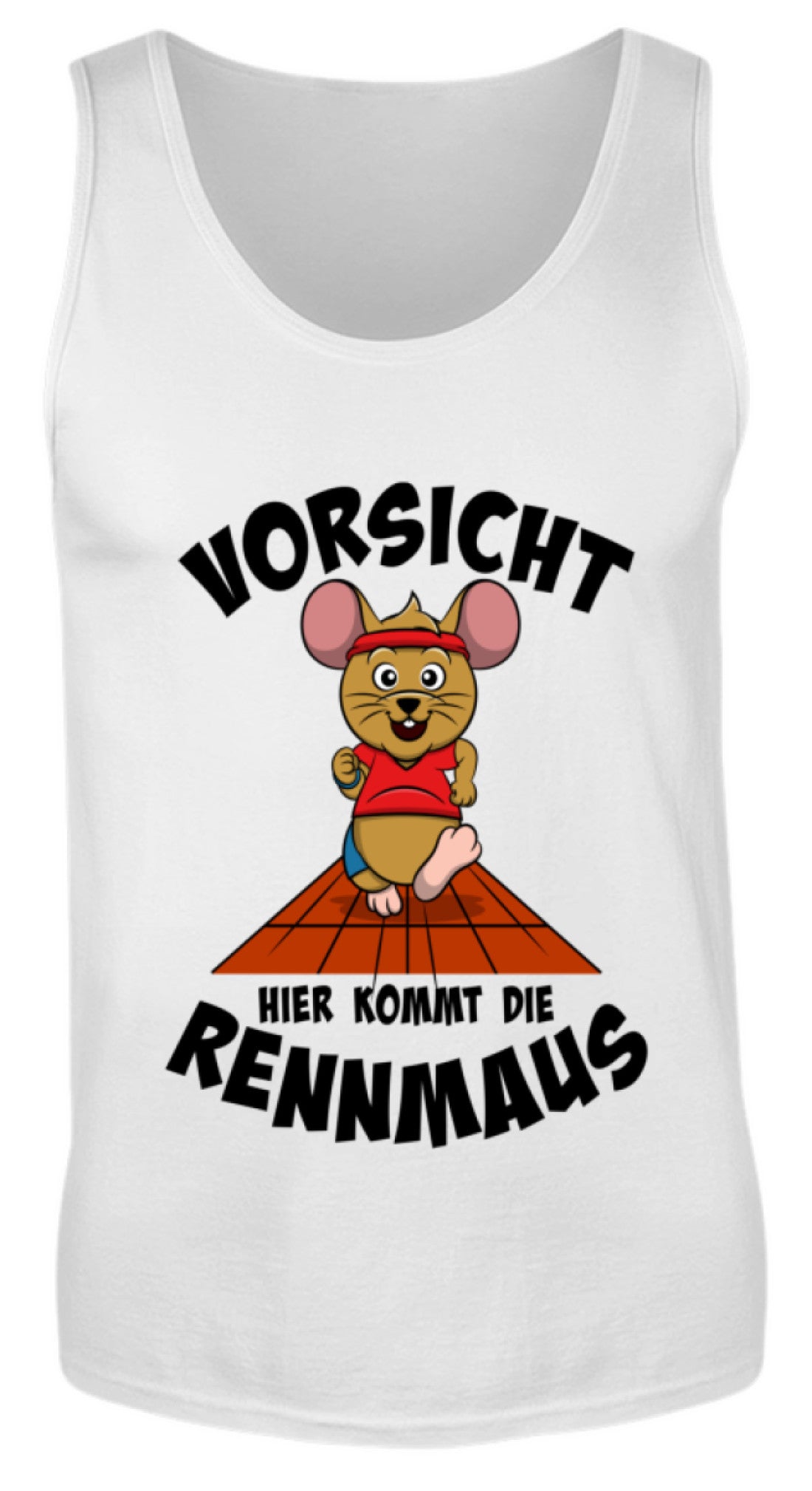 Zeigt motiv fur laufer sprinter marathoni herren tanktop in Farbe Red