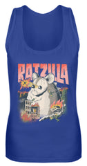 Zeigt ratzilla lustiges farbratten monster frauen tanktop in Farbe Black