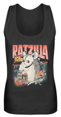 RATZILLA | Lustiges Farbratten-Monster | Frauen Tank Top in Black in Größe S