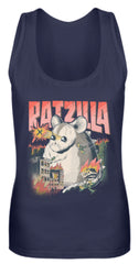 Zeigt ratzilla lustiges farbratten monster frauen tanktop in Farbe Black