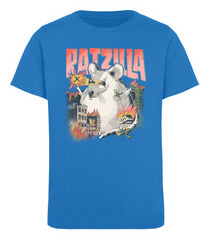 Zeigt ratzilla lustiges ratten monster kinder organic t shirt in Farbe Black