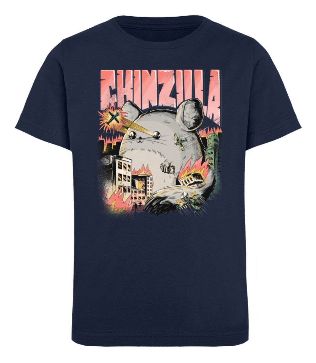 Zeigt funny chinzilla chinchilla owners kinder organic t shirt in Farbe Black