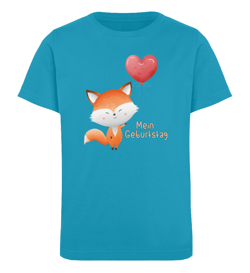Kindergeburtstag | Fuchs | Kinder Bio T-Shirt in Golden Yellow in Größe 3/4 (98/104)