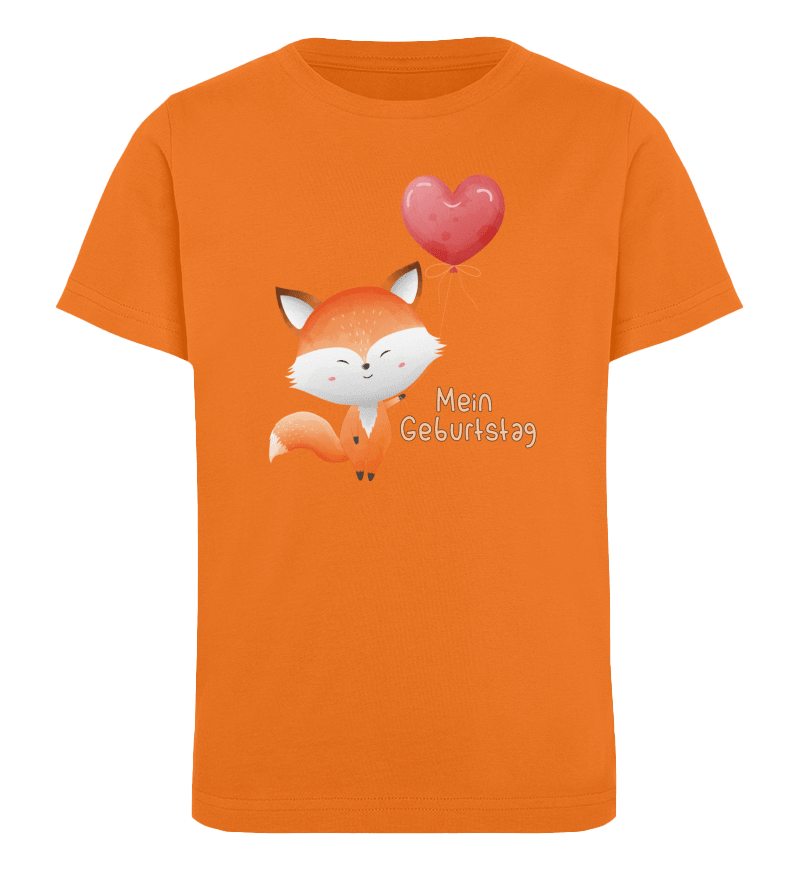 Zeigt fuchs kindergeburtstag mein geburtstag kinder organic t shirt in Farbe Golden Yellow