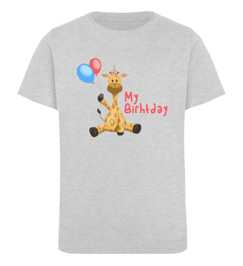 Zeigt giraffe kindergeburtstag mein geburtstag kinder organic t shirt in Farbe Golden Yellow
