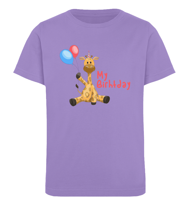 Zeigt giraffe kindergeburtstag mein geburtstag kinder organic t shirt in Farbe Bright Orange