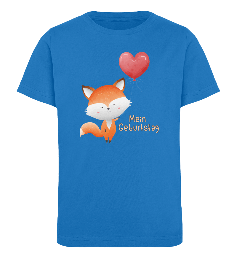 Zeigt fuchs kindergeburtstag mein geburtstag kinder organic t shirt in Farbe Bright Orange
