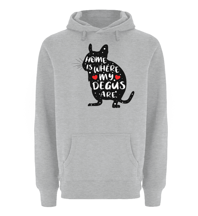 Degus | Süßer Spruch | Unisex Premium Kapuzenpullover in Sportgrau Heather in Größe S