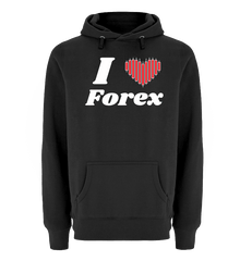 Forex Trader | Cooler Spruch | Unisex Premium Kapuzenpullover in Schwarz in Größe S