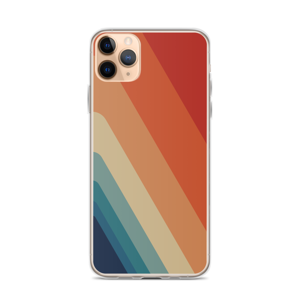 Zeigt vintage retro 70s style color stripes iphone case gift for retro and vintage fans smartphone protection version v in Farbe iPhone 7 Plus/8 Plus