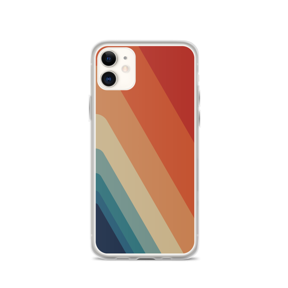 Zeigt vintage retro 70s style color stripes iphone case gift for retro and vintage fans smartphone protection version v in Farbe iPhone X/XS