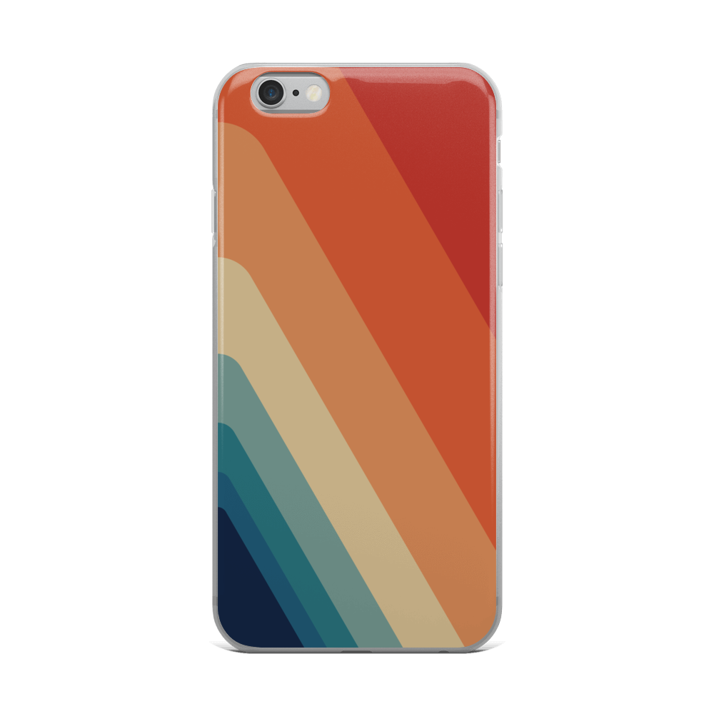 Zeigt vintage retro 70s style color stripes iphone case gift for retro and vintage fans smartphone protection version v in Farbe iPhone 6 Plus/6s Plu