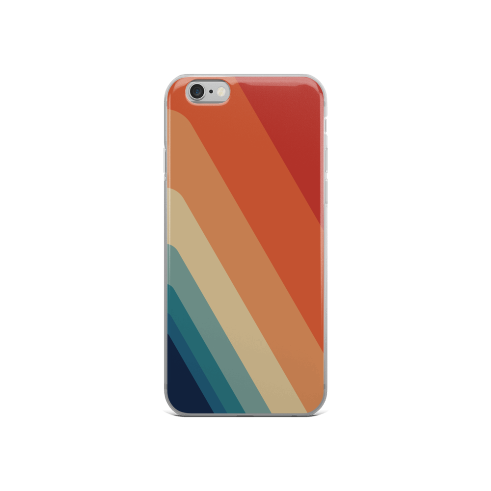 Zeigt vintage retro 70s style color stripes iphone case gift for retro and vintage fans smartphone protection version v in Farbe iPhone XR