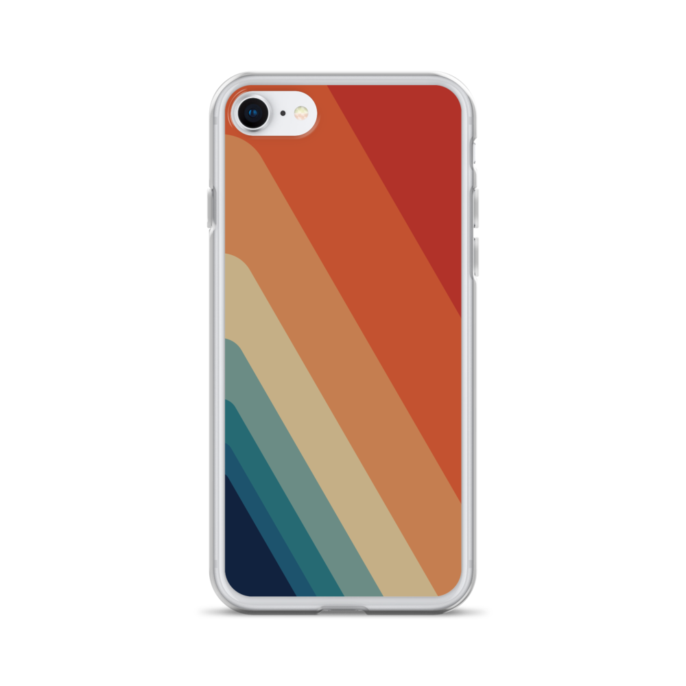 Zeigt vintage retro 70s style color stripes iphone case gift for retro and vintage fans smartphone protection version v in Farbe iPhone XS Max