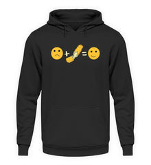 Funny Mozzarella Emotions | Unisex Kapuzenpullover Hoodie in Jet Black in Größe S