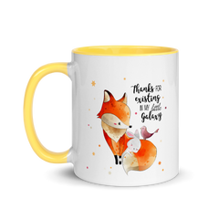 Thanks Fox Bunny Bird | Zweifarbige Tasse
