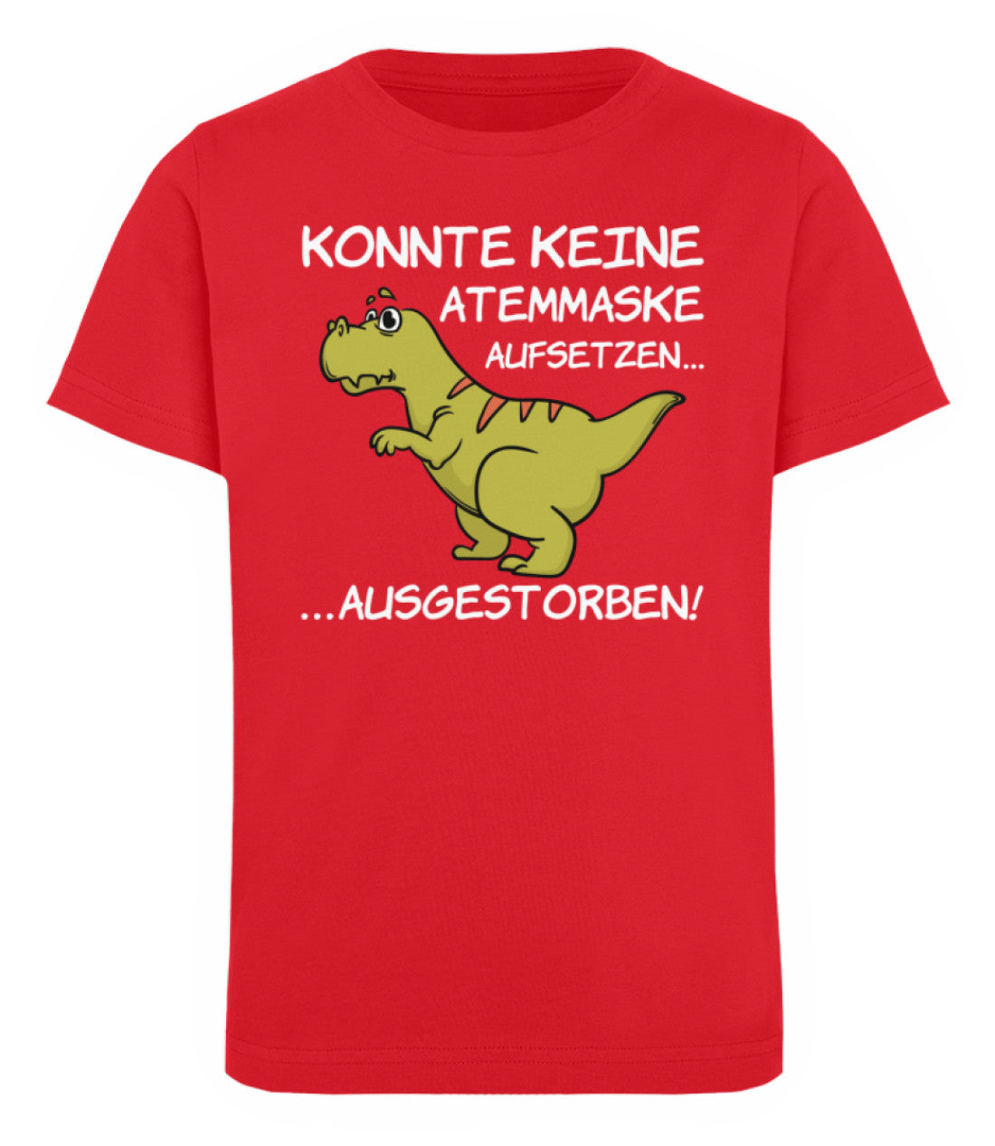 Zeigt dinosaurier t rex atemmaske kinder organic t shirt in Farbe Royal Blue