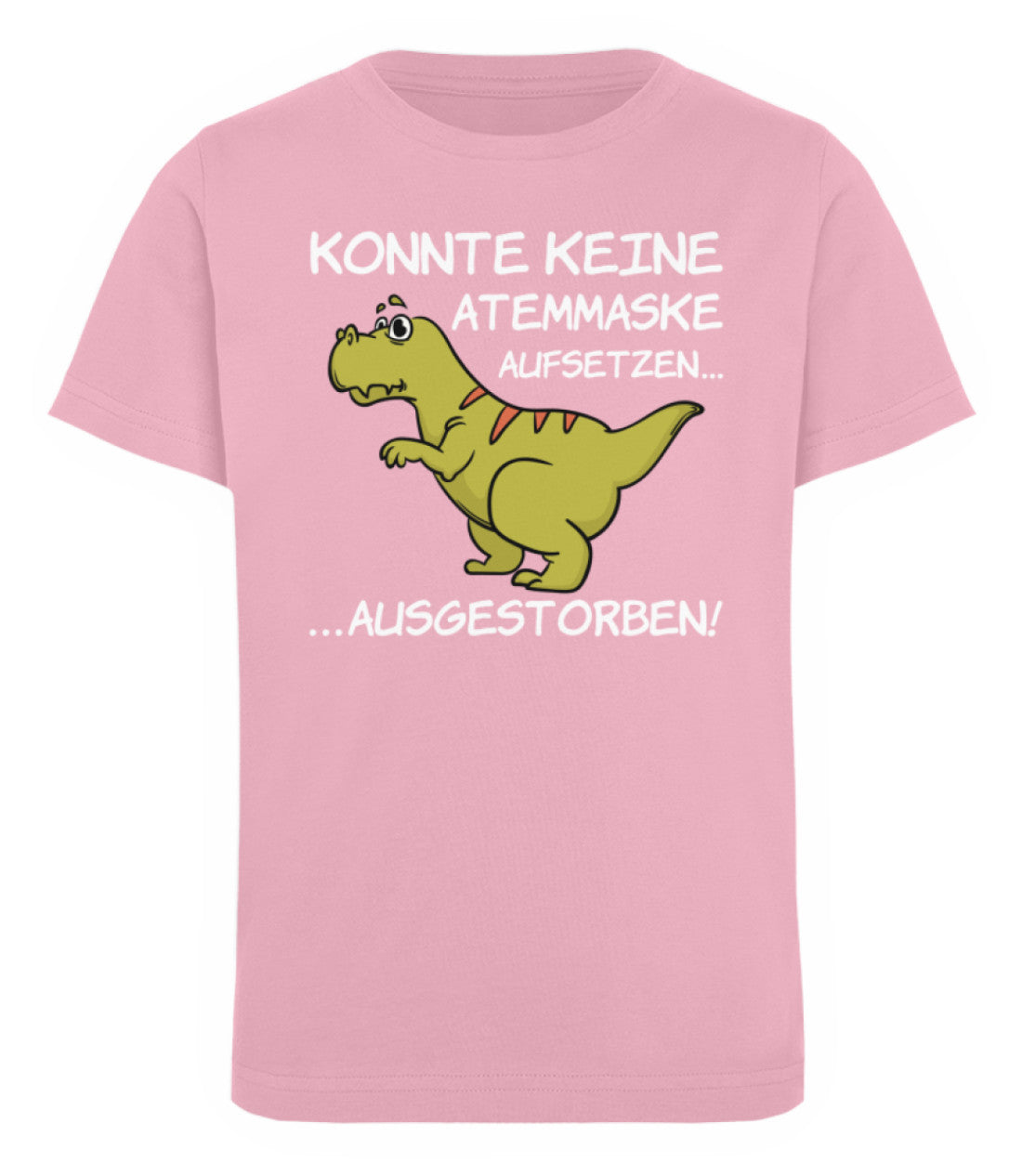 Zeigt dinosaurier t rex atemmaske kinder organic t shirt in Farbe Royal Blue