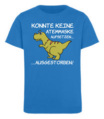 Zeigt dinosaurier t rex atemmaske kinder organic t shirt in Farbe French Navy