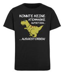 Zeigt dinosaurier t rex atemmaske kinder organic t shirt in Farbe French Navy