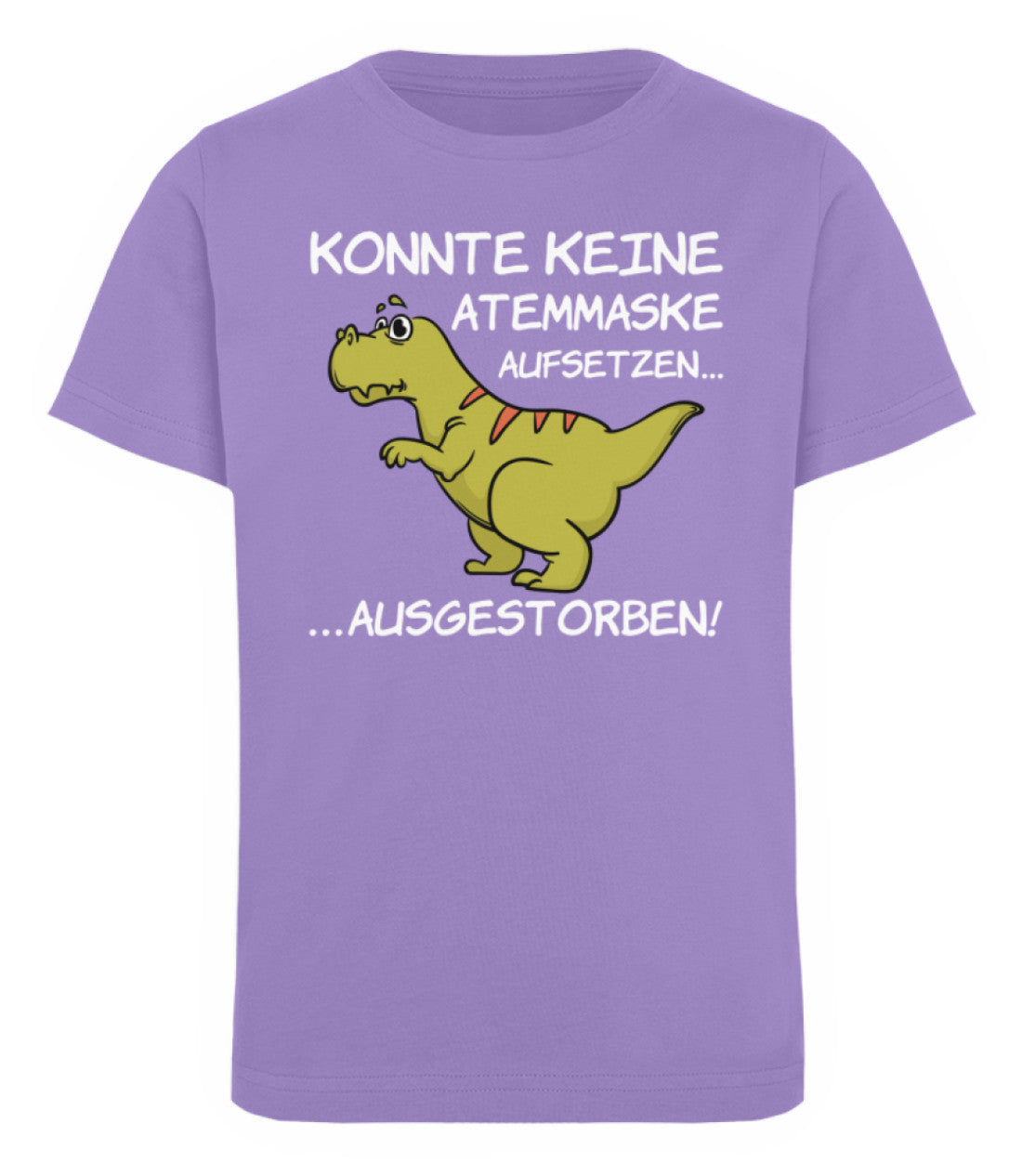 Zeigt dinosaurier t rex atemmaske kinder organic t shirt in Farbe Royal Blue