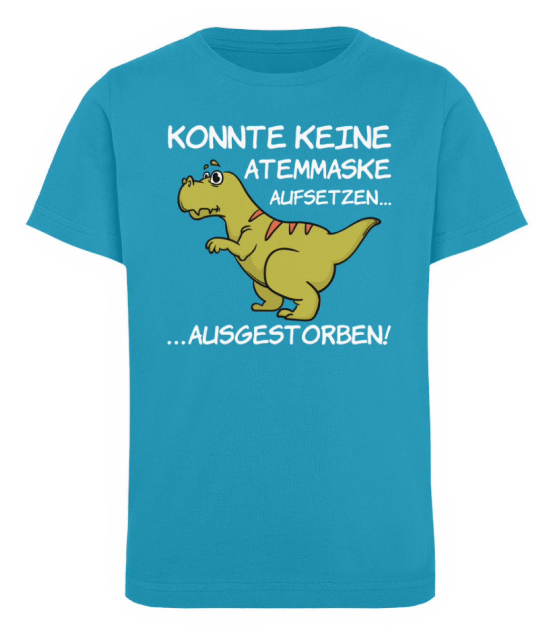 Zeigt dinosaurier t rex atemmaske kinder organic t shirt in Farbe French Navy