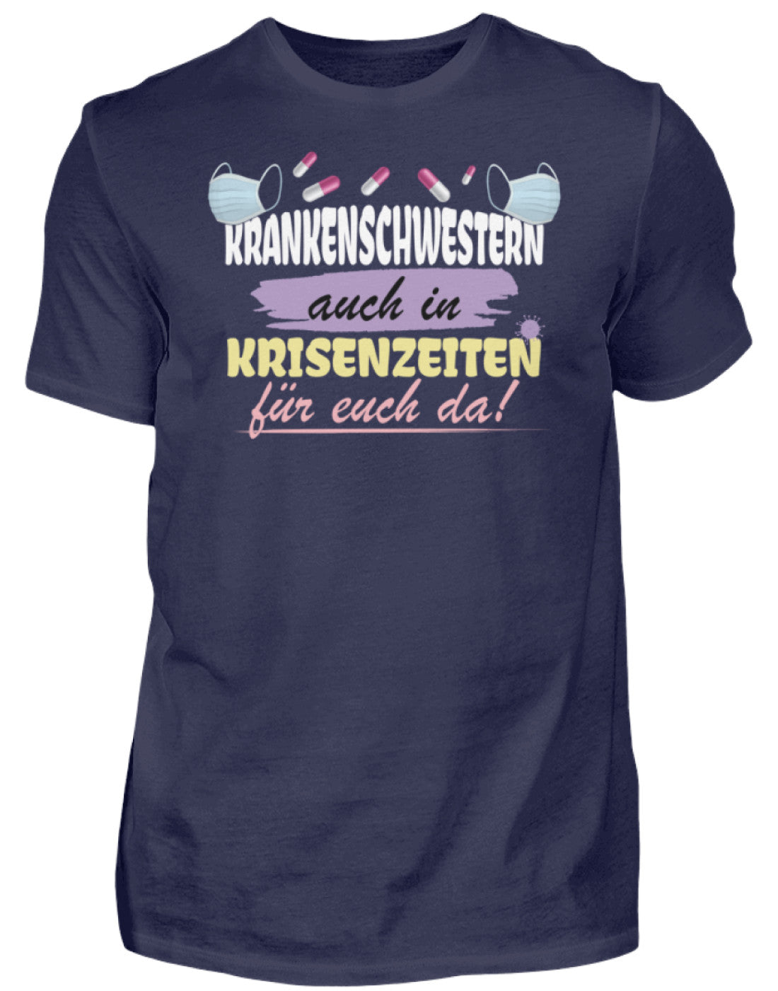 Zeigt krankenschwester spruch virus herren shirt in Farbe Black