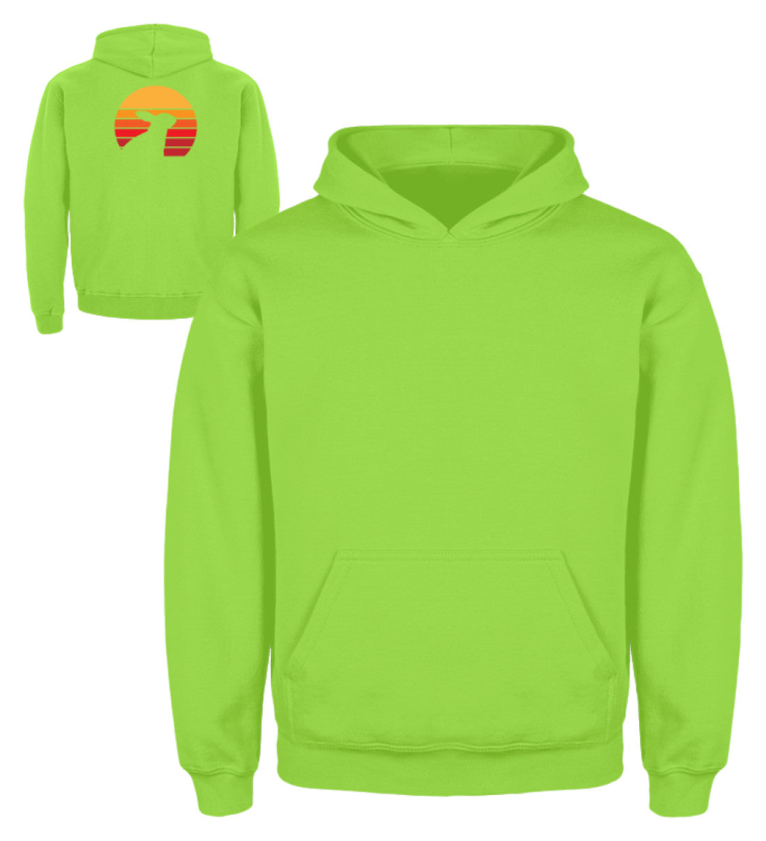 Zeigt kaninchen schones liebenswertes retro motiv mit hase vintage kinder hoodie in Farbe Jet Schwarz