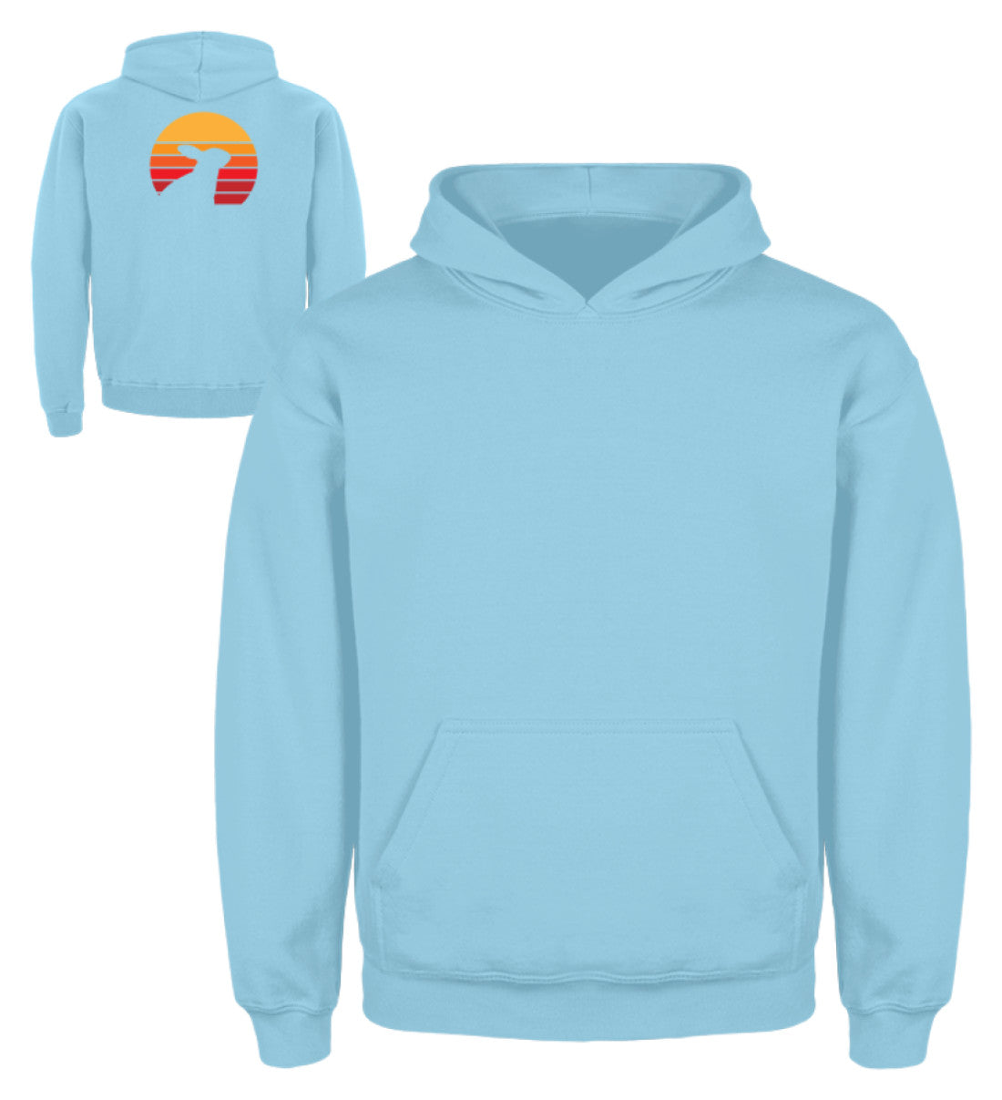 Zeigt kaninchen schones liebenswertes retro motiv mit hase vintage kinder hoodie in Farbe Feuerrot