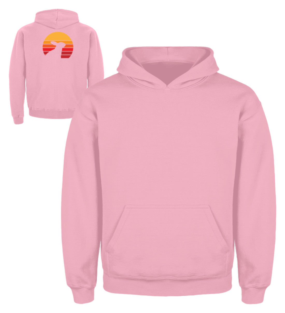 Zeigt kaninchen schones liebenswertes retro motiv mit hase vintage kinder hoodie in Farbe Jet Schwarz
