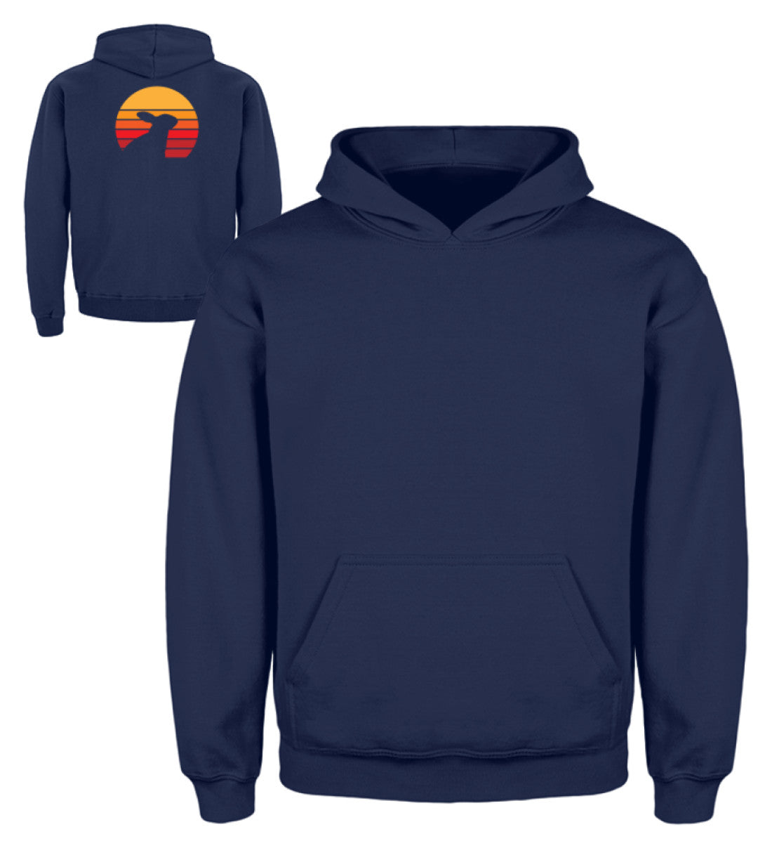 Zeigt kaninchen schones liebenswertes retro motiv mit hase vintage kinder hoodie in Farbe Feuerrot