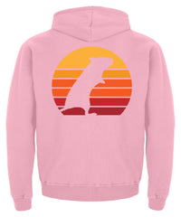 Zeigt gerbil vintage sun retro kinder hoodie in Farbe Baby Pink