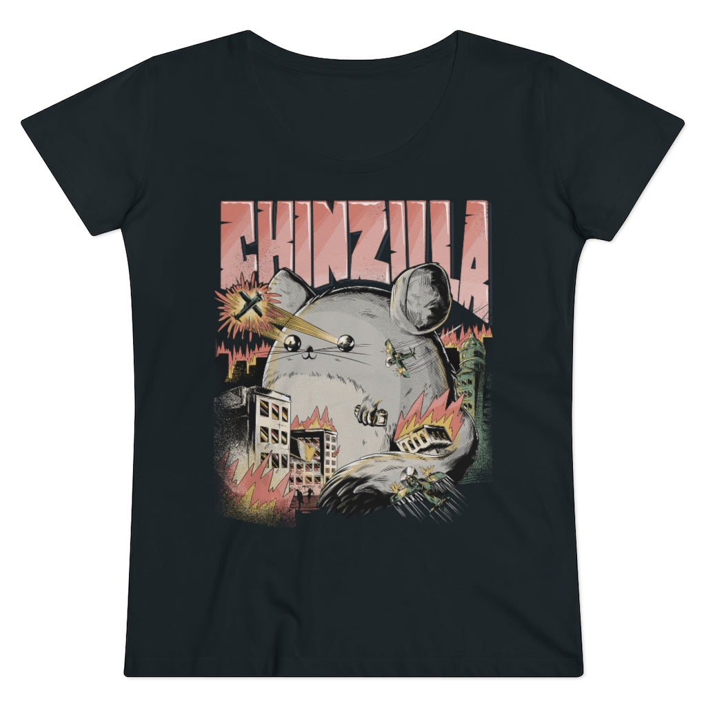 Zeigt funny cool chinzilla shirt organic womens lover t shirt gift for chinchilla holders chinchillas owners funshirt cute rodent in Farbe S