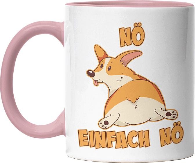 Nö Einfach Nö Corgi zeigt Hintern Witzige Altrosa Tasse kaufen Geschenk