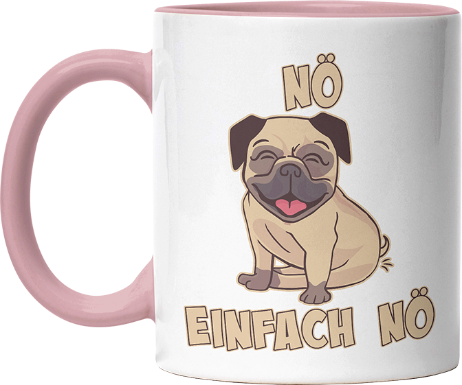 Nö Einfach Nö Mops 1 Witzige Altrosa Tasse kaufen Geschenk