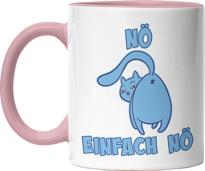 Nö Einfach Nö Katze zeigt Hintern 2 Witzige Altrosa Tasse kaufen Geschenk