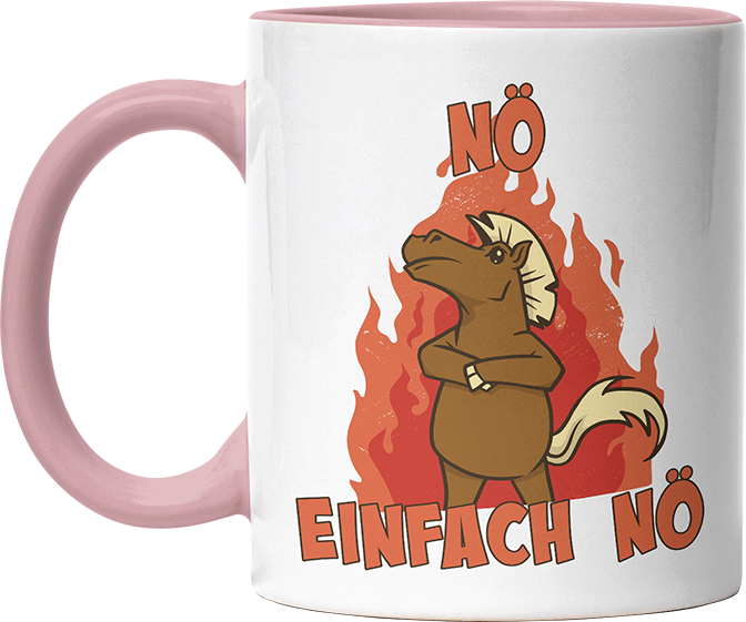 Nö Einfach Nö Pferd Witzige Altrosa Tasse kaufen Geschenk