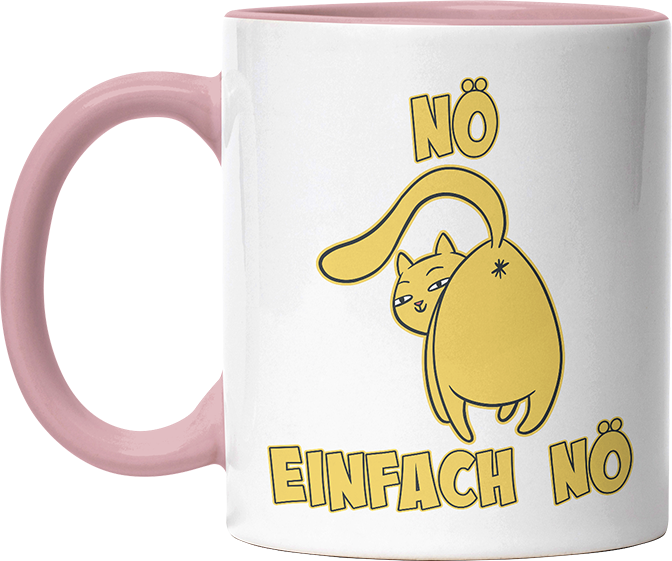 Nö Einfach Nö Katze zeigt Hintern 1 Witzige Altrosa Tasse kaufen Geschenk
