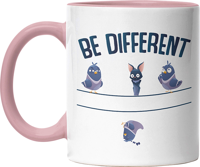 Be different Bat Witzige Altrosa Tasse kaufen Geschenk
