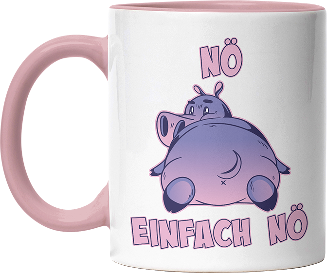 Nö Einfach Nö Flusspferd Witzige Altrosa Tasse kaufen Geschenk