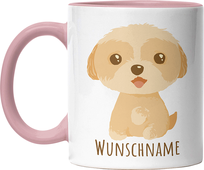 Maltipoo Personalisierbar Name Witzige Altrosa Tasse kaufen Geschenk