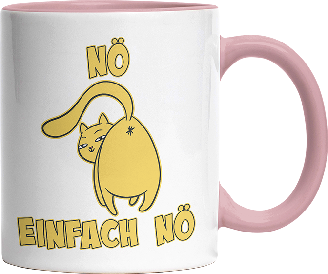 Nö Einfach Nö Katze zeigt Hintern 1 Witzige Altrosa Tasse kaufen Geschenk