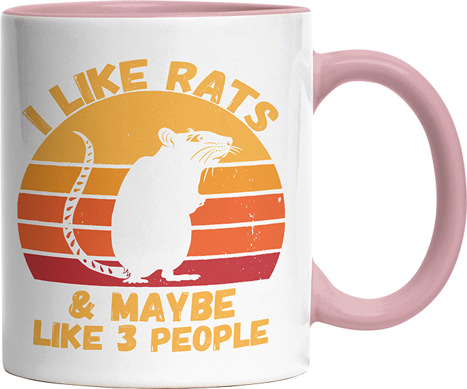 I like rats and maybe like 3 more people Witzige Altrosa Tasse kaufen Geschenk