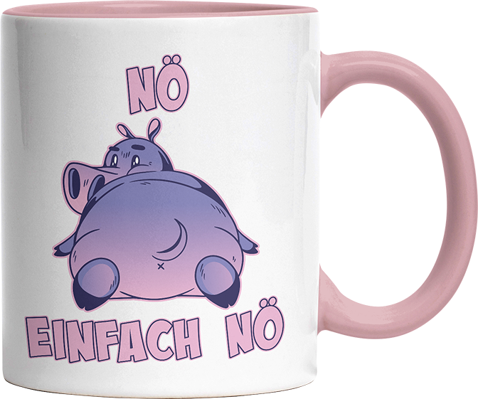 Nö Einfach Nö Flusspferd Witzige Altrosa Tasse kaufen Geschenk